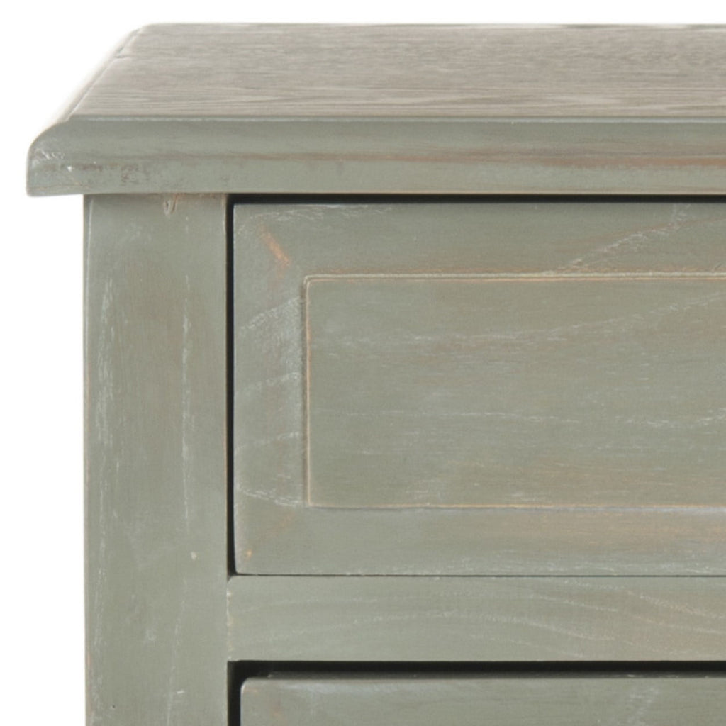 Velmora™ Lori Country Nautical End Table w/ 2 Storage Drawers, French Grey