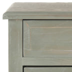 Velmora™ Lori Country Nautical End Table w/ 2 Storage Drawers, French Grey