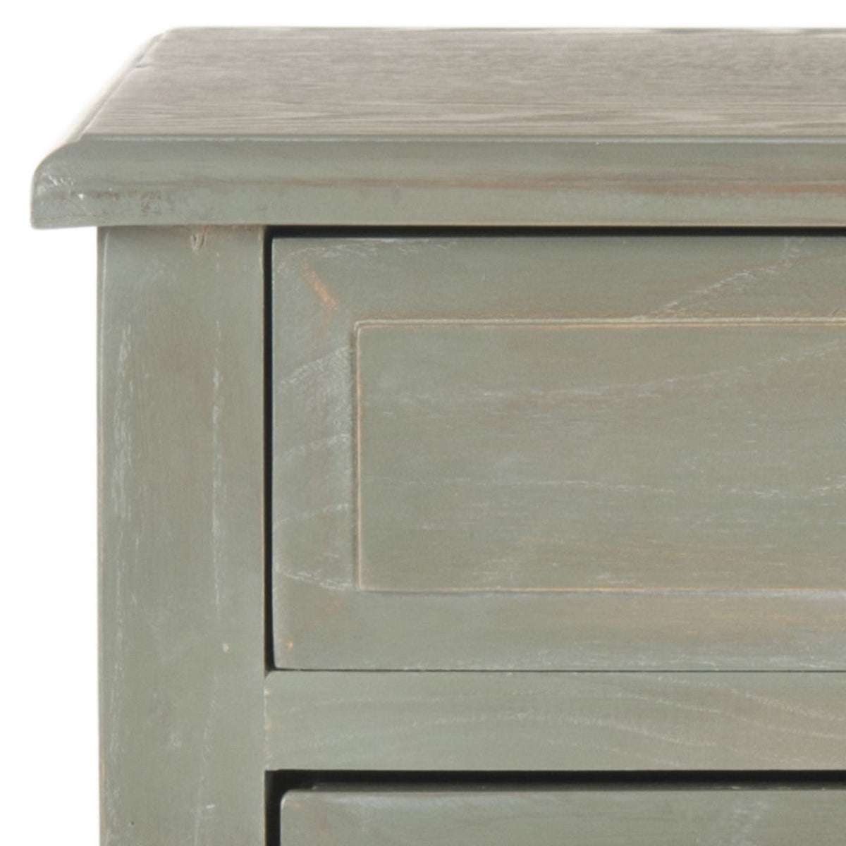 Velmora™ Lori Country Nautical End Table w/ 2 Storage Drawers, French Grey