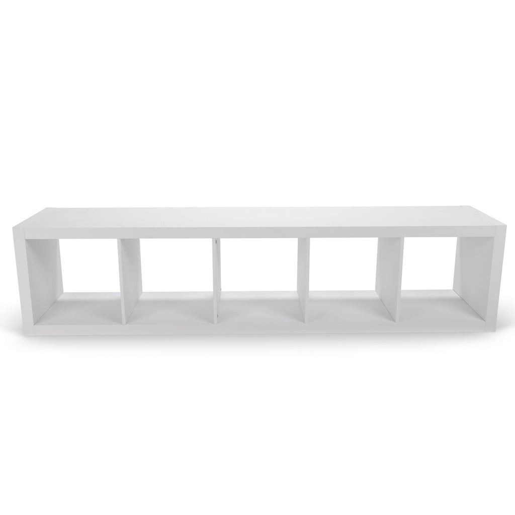 Velmora™ 5 Cube Vertical Storage Organizer, White Texture