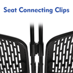 Velmora™ Premium Breathable Resin Folding Chair, Black, Set of 4