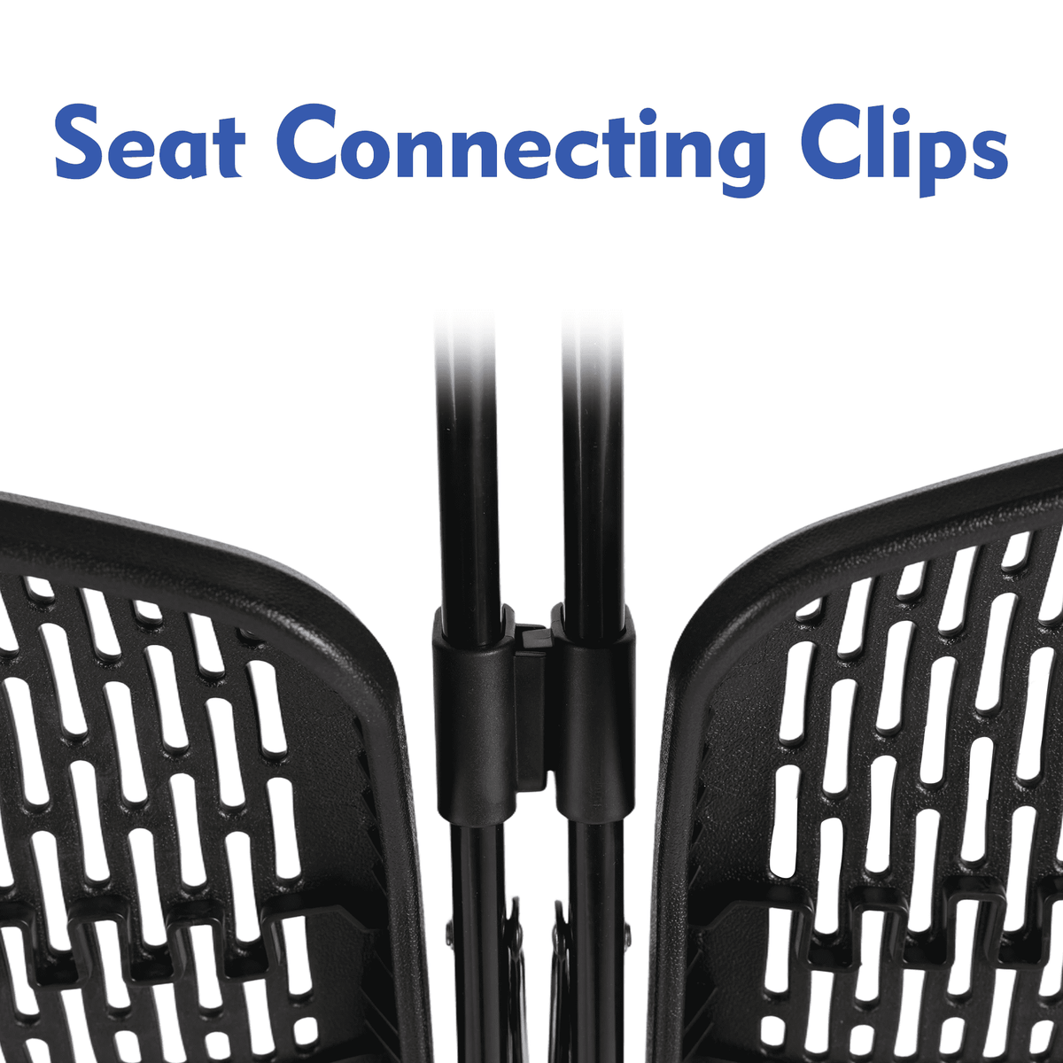 Velmora™ Premium Breathable Resin Folding Chair, Black, Set of 4