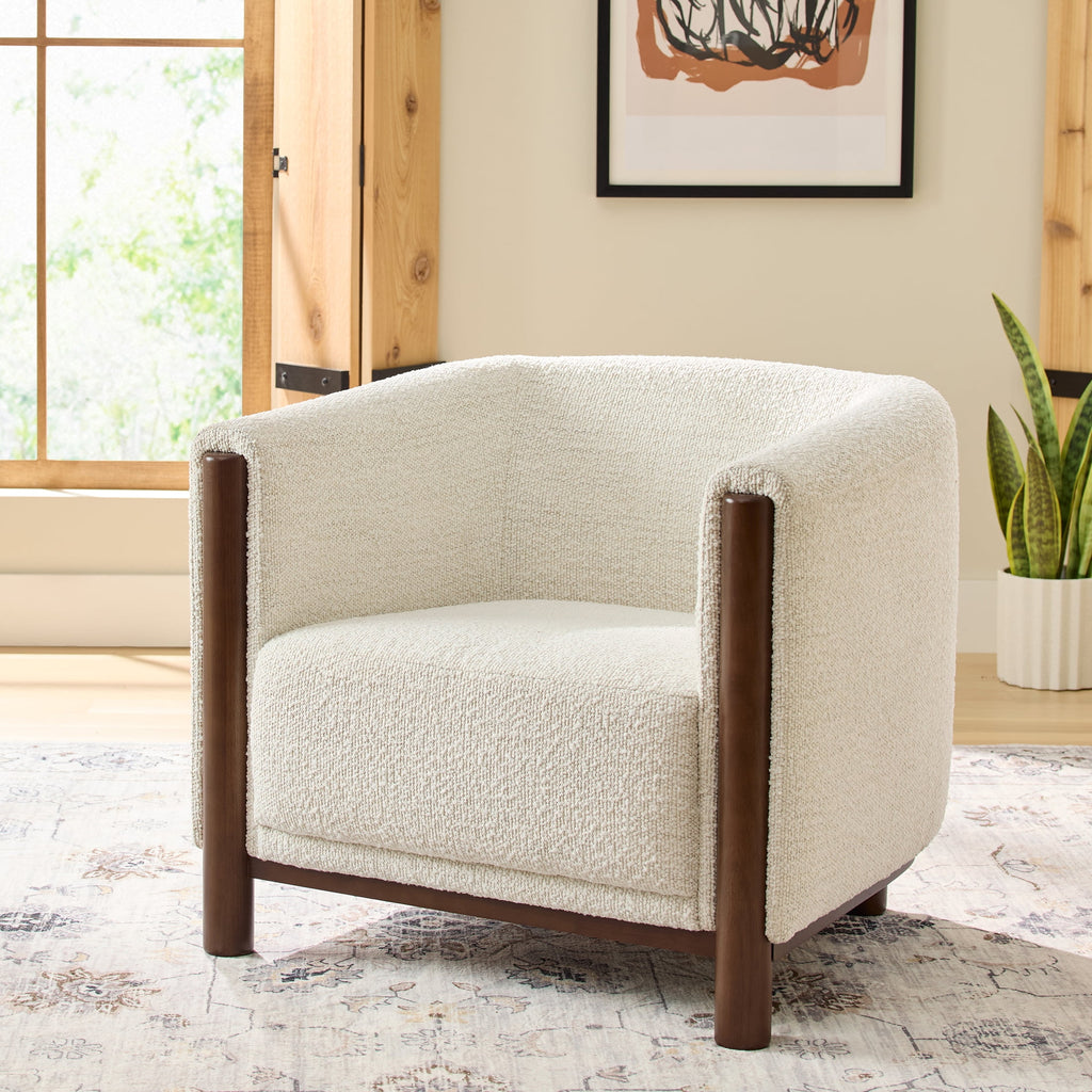 Velmora™ Adlin Accent Chair, Cream Boucle