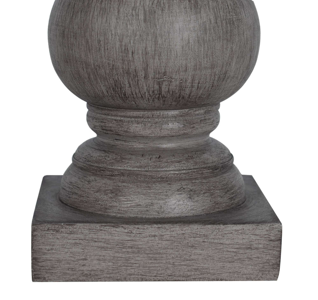 Velmora™ (4 pack) 12.75 in Mini Table Lamp, Weathered Wood Finish, Polyresin, White Shade