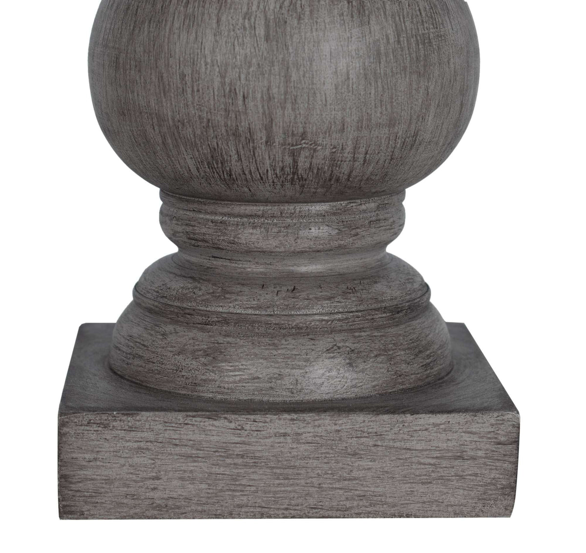 Velmora™ (4 pack) 12.75 in Mini Table Lamp, Weathered Wood Finish, Polyresin, White Shade