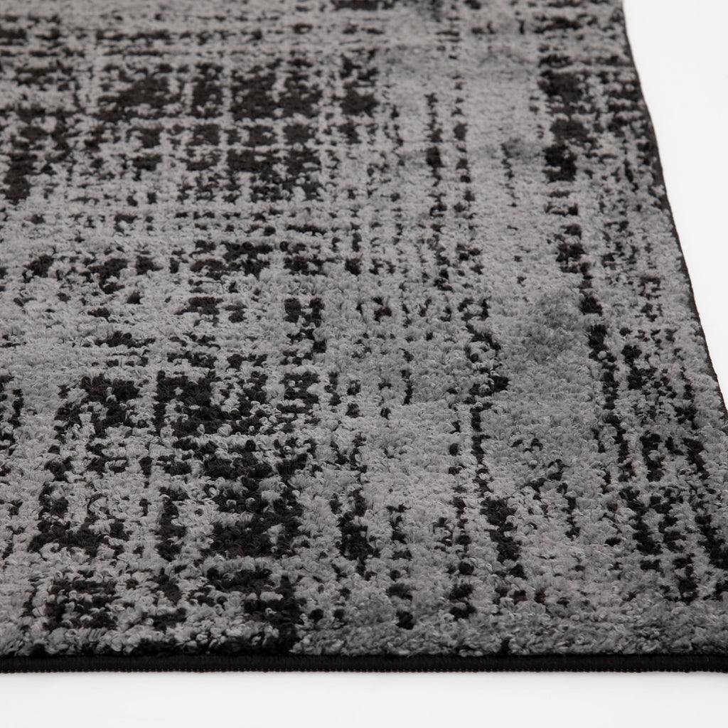 Velmora™ 60"x79" Black and Gray Abstract Indoor Area Rug