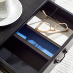Velmora™ Athena Solid 1 Drawer Accent Table, Black