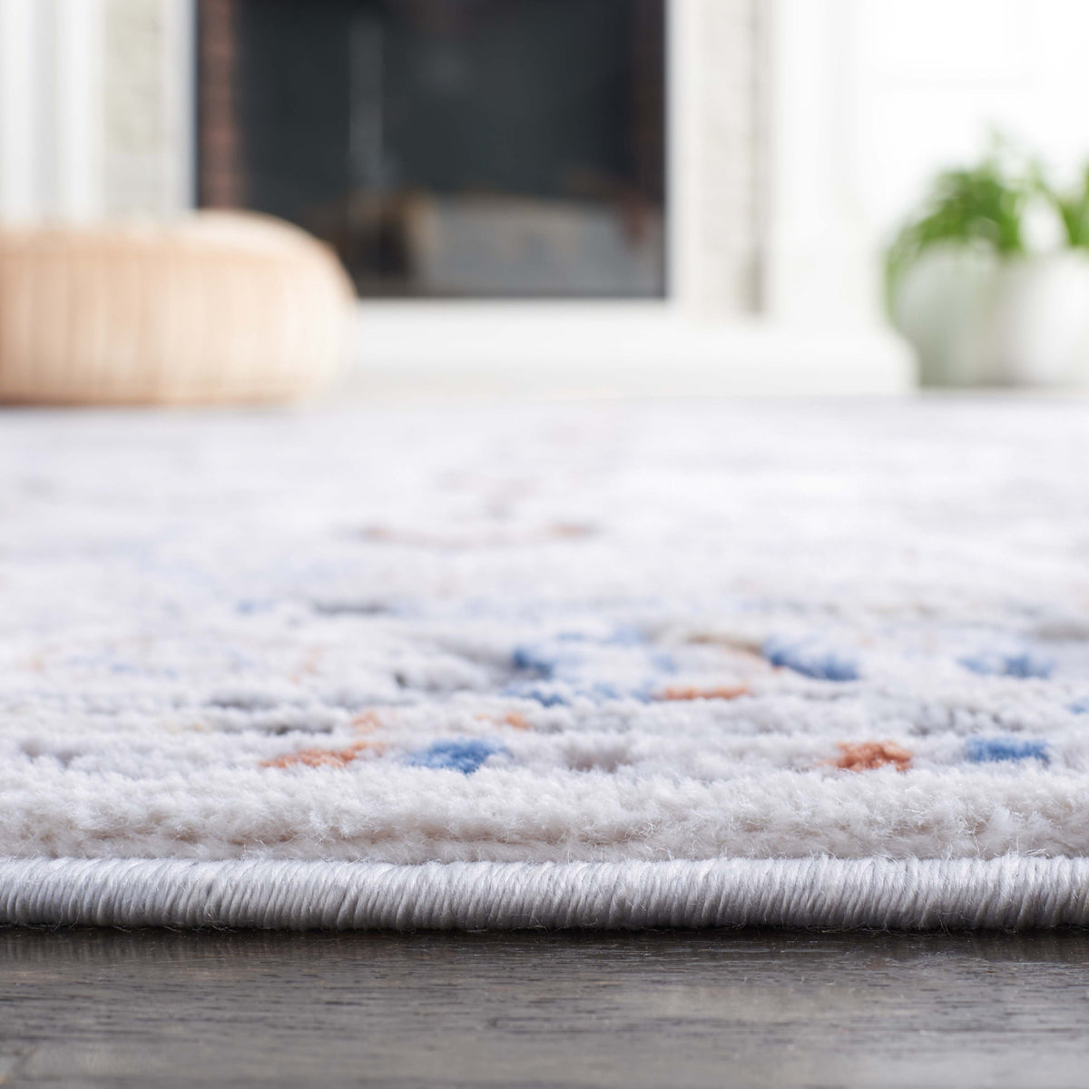 Velmora™ Neutral Multi Area Rug, 5 ft x 7 ft, Grey/Blue Rust