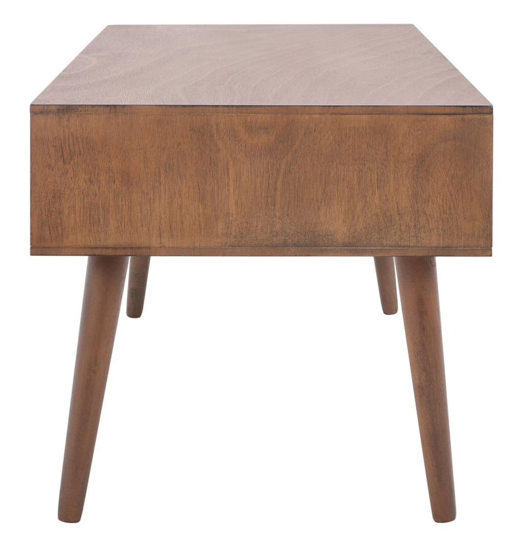 Velmora™ Mozart Mid-Century 2 Drawer Coffee Table, Brown