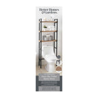 Velmora™ Jace 3-Shelf over-the-Toilet Storage Shelf with Black Frame and Oak Shelves