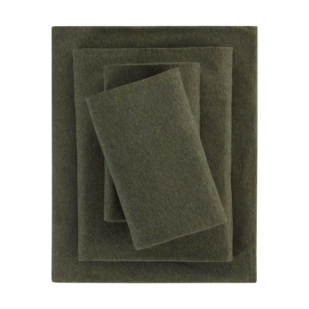 Velmora™ Cotton Rich Extra Soft Jersey Bed Sheet Set, Queen, Charcoal, 4 Pieces