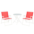 Velmora™ Albany Lane 3-Piece Outdoor Bistro Set, Red/White