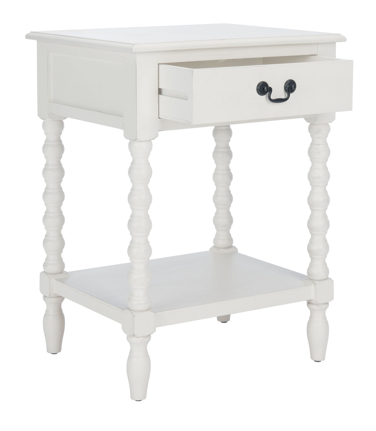 Velmora™ Athena Solid 1 Drawer Accent Table, Black