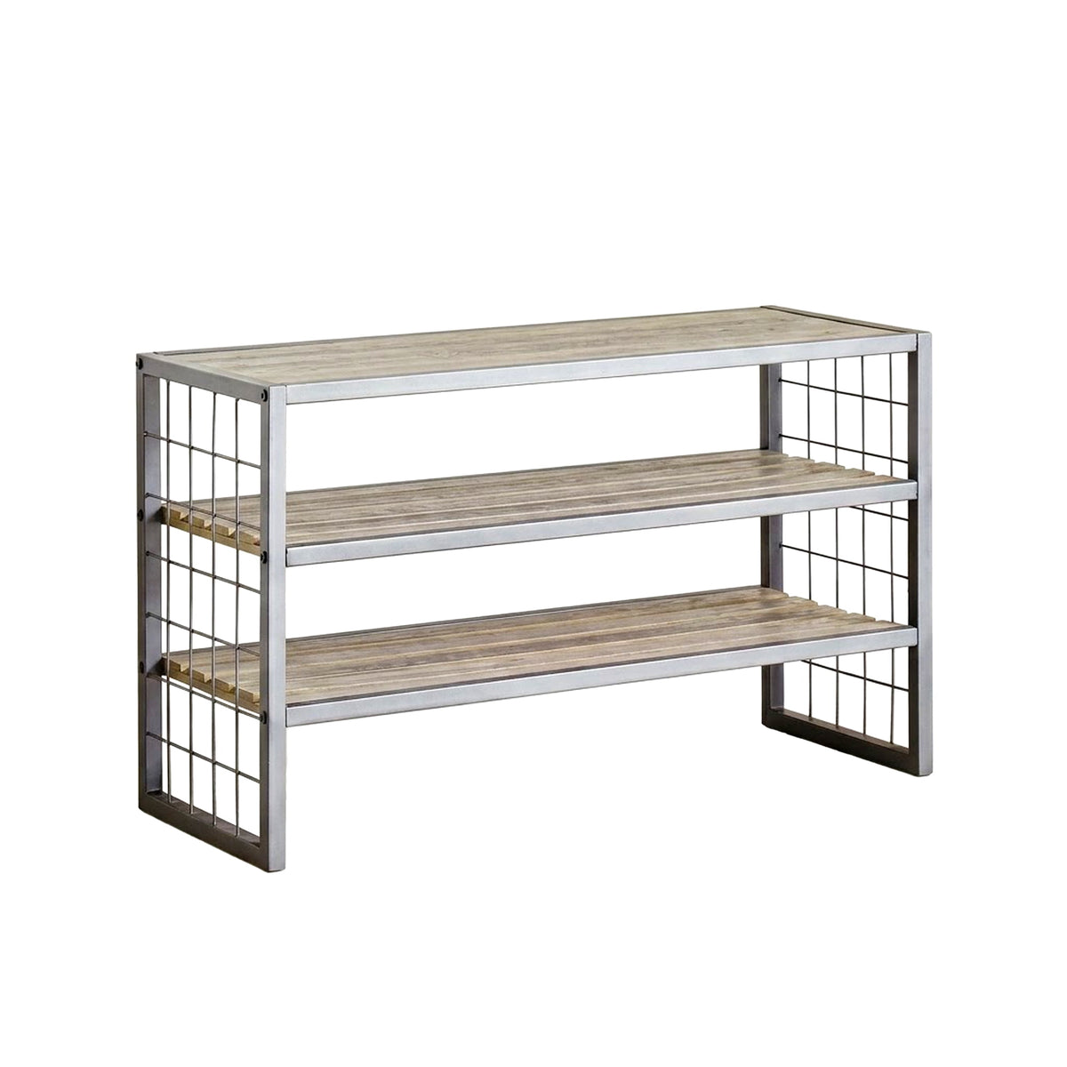Velmora™ Farmhouse 3 Tier Shoe Rack, Gray, 30" W x 12" D x 18" H