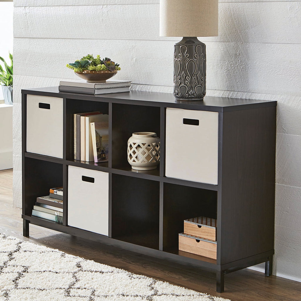 Velmora™ 8-Cube Organizer with Metal Base, Vintage Walnut
