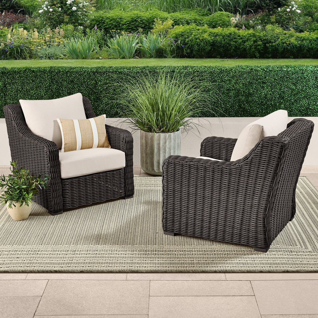 Velmora™ Bellamy Outdoor 2-Pack Lounge Chairs, Dark Brown