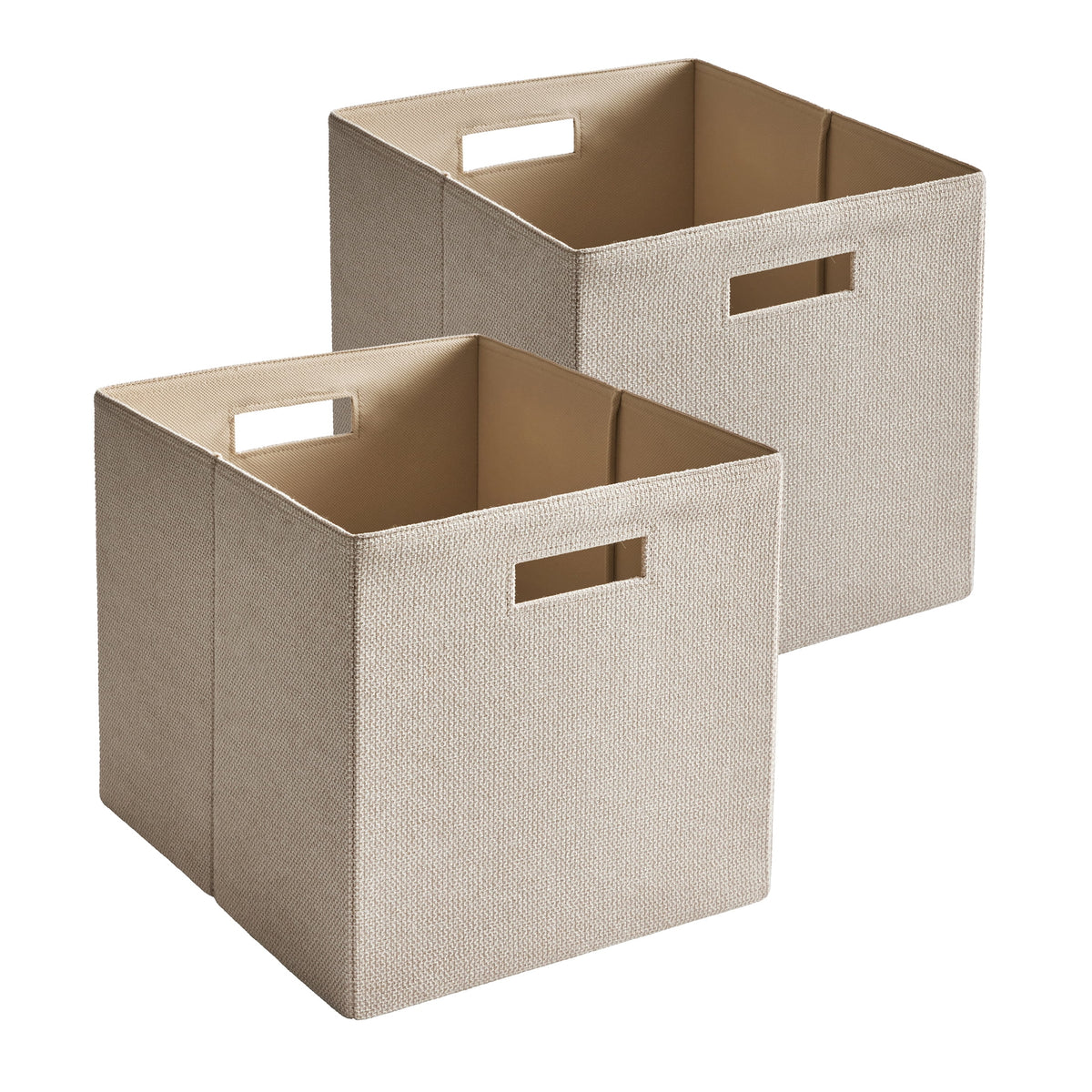 Velmora™ Fabric Cube Storage Bins, Natural, 2 Pack