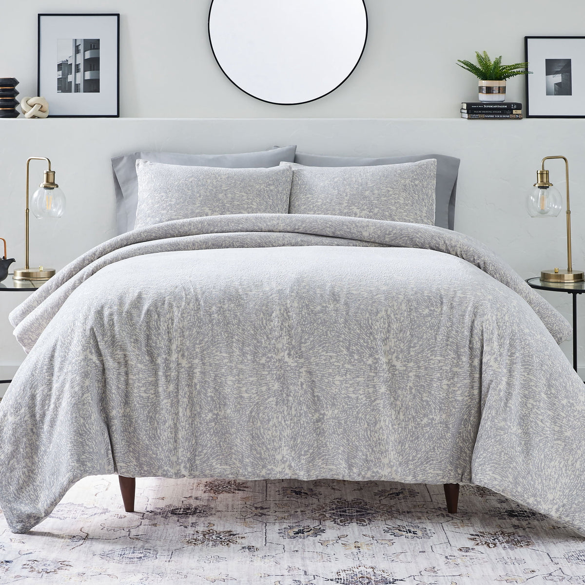 Velmora™ 3-Piece White Paisley Matelasse Comforter Set, Full/Queen - All-Season Bedding