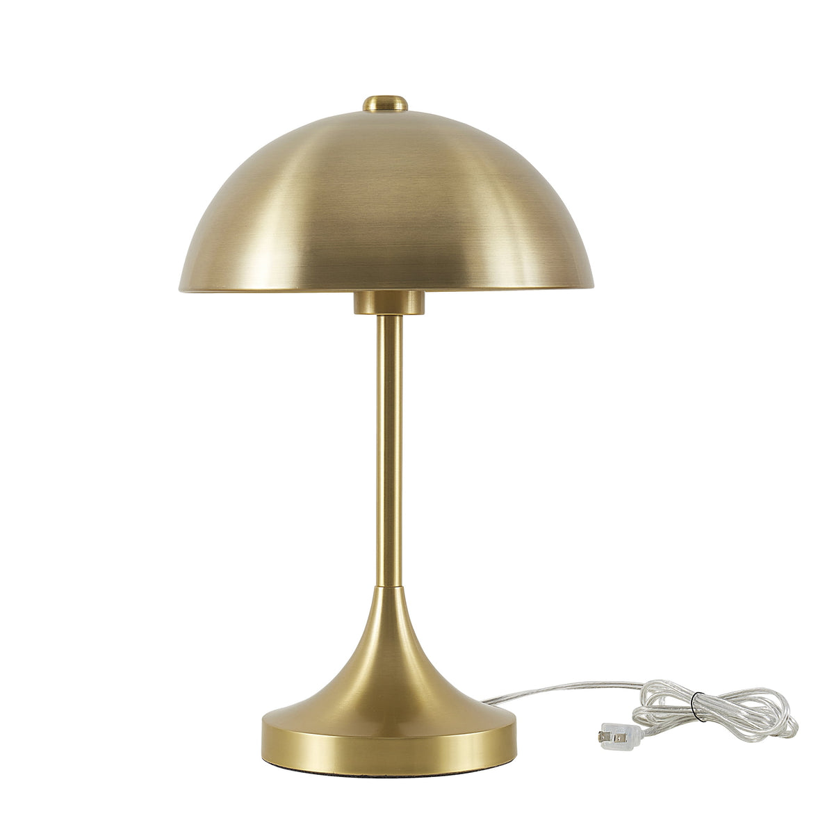 Velmora™ Modern Dome 18 in Touch On/Off Table Lamp, Brass