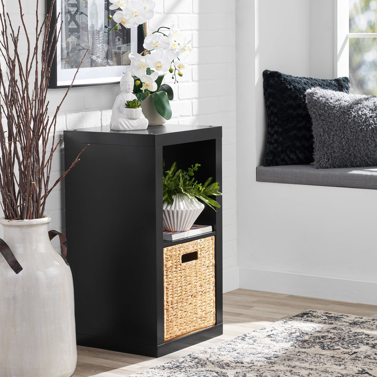 Velmora™ 2 Cube Storage Organizer, Textured White