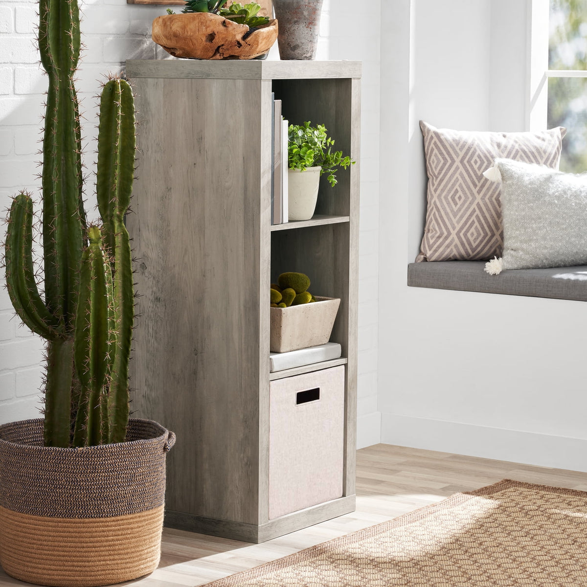 Velmora™ 3 Cube Storage Organizer, Rustic Gray