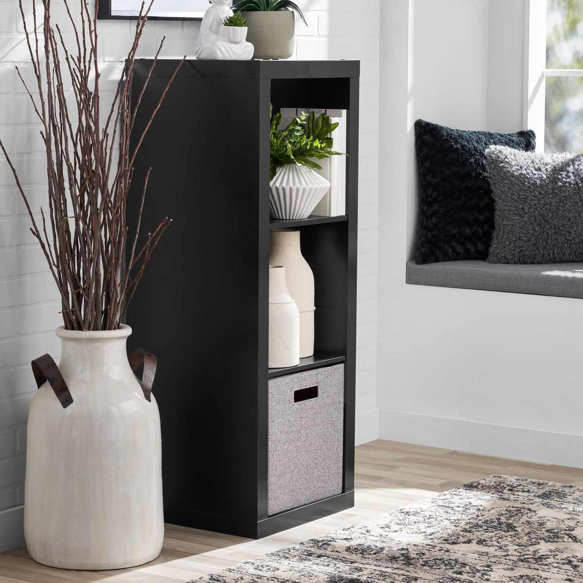 Velmora™ 3 Cube Storage Organizer, Rustic Gray