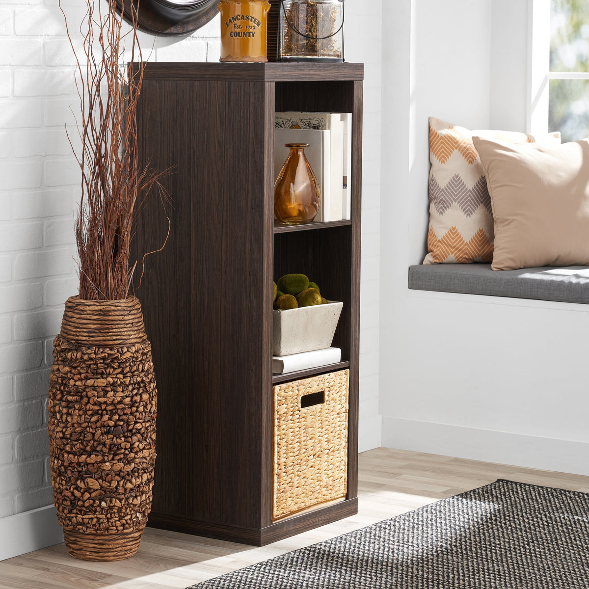 Velmora™ 3 Cube Storage Organizer, Rustic Gray