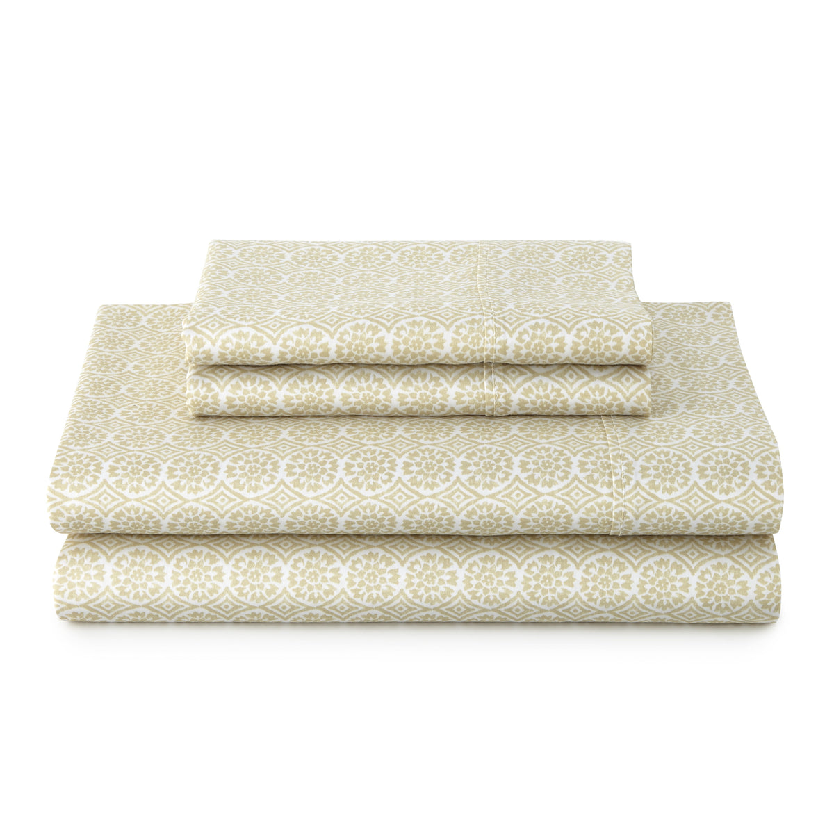 Velmora™ 4-Piece 300 Thread Count Bashful Blooms Cool Cotton Sateen Bed Sheet Set, Queen - Deep Pocket