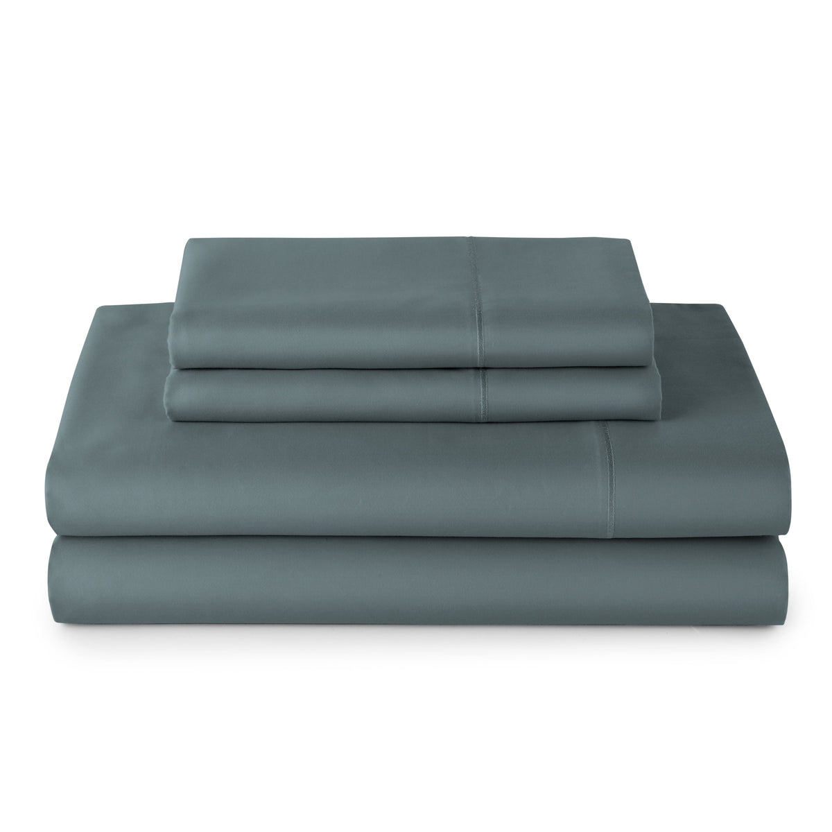 Velmora™ 4-Piece 400 Thread Count Cotton Sateen Performance Bed Sheet Set, Grey, Queen