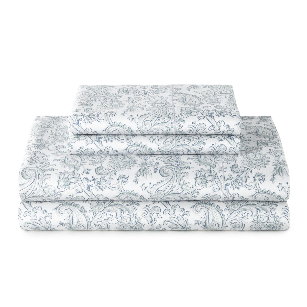 Velmora™ 4-Piece 400 Thread Count Cotton Sateen Performance Bed Sheet Set, Grey, Queen
