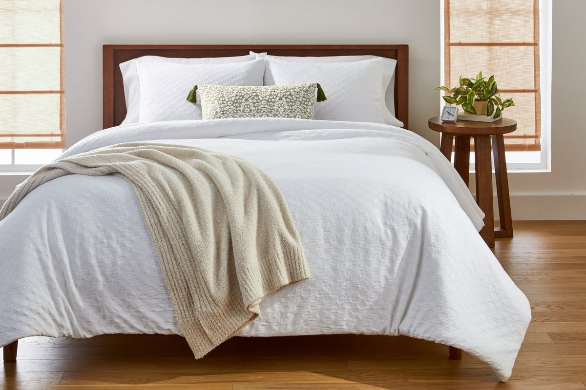 Velmora™ Full/Queen Comforter Set, All-Season, 3-Piece, Cream Gauze