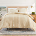 Velmora™ 3-Piece Cream Waffle Stripe Comforter Set, Full/Queen
