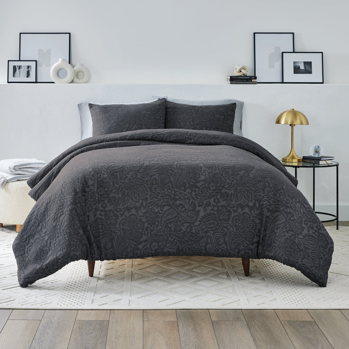 Velmora™ Full/Queen Comforter Set, All-Season, 3-Piece, Cream Gauze