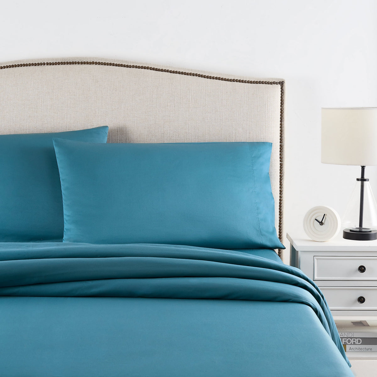 Velmora™ 300 Thread Count 100% Cotton Wrinkle Resistant Sheet Set, Full Soot Grey