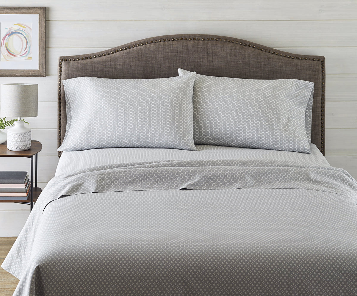 Velmora™ 300 Thread Count 100% Cotton Wrinkle Resistant Sheet Set, Full Soot Grey