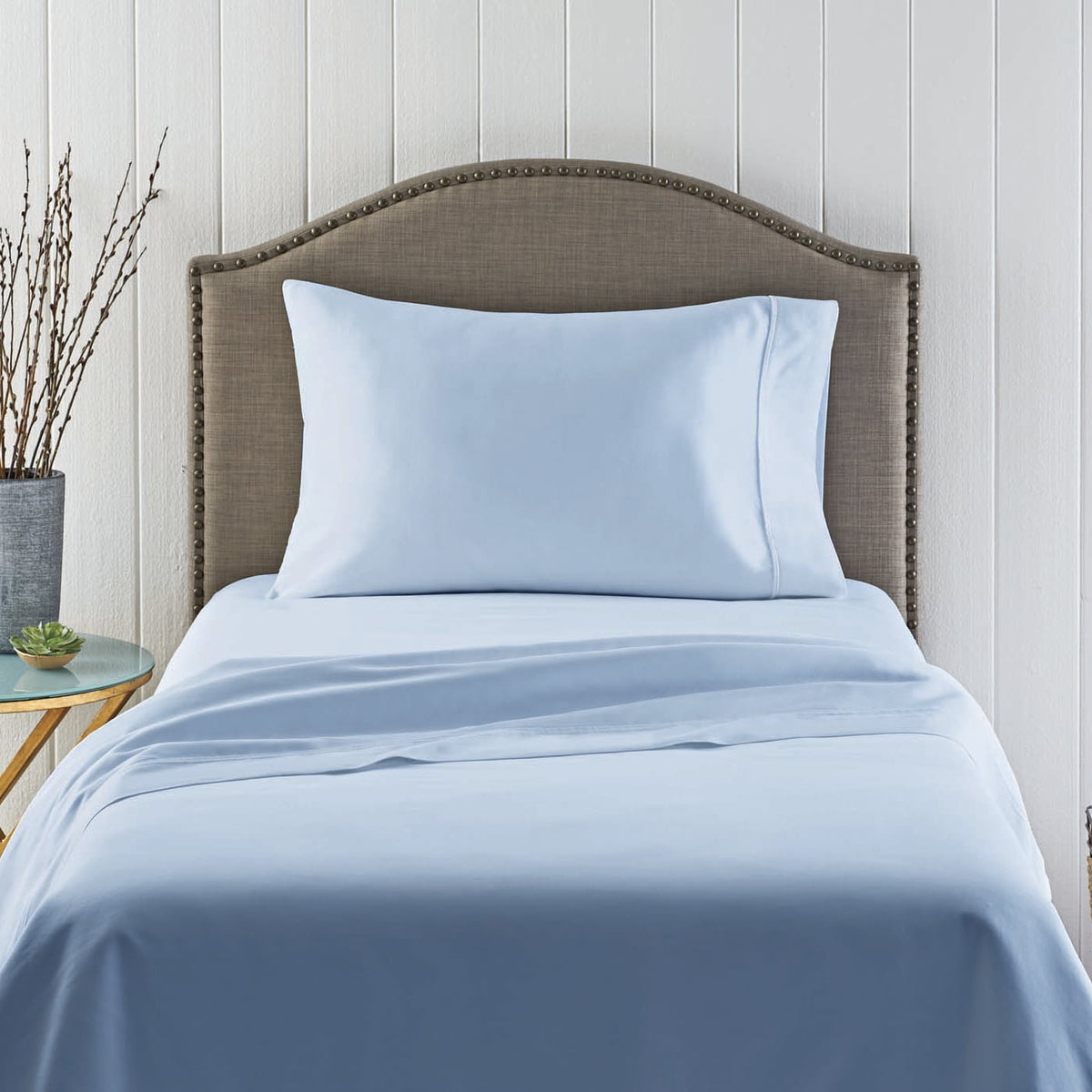 Velmora™ 300 Thread Count 100% Cotton Wrinkle Resistant Sheet Set, Full Soot Grey