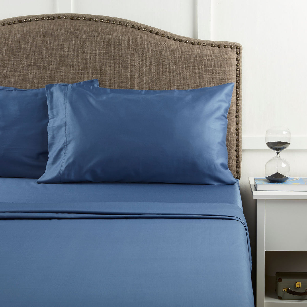 Velmora™ 300 Thread Count 100% Cotton Wrinkle Resistant Sheet Set, Full Soot Grey