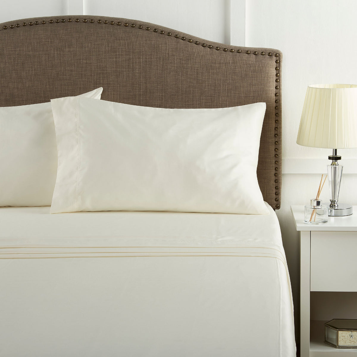 Velmora™ 300 Thread Count 100% Cotton Wrinkle Resistant Sheet Set, Full Soot Grey