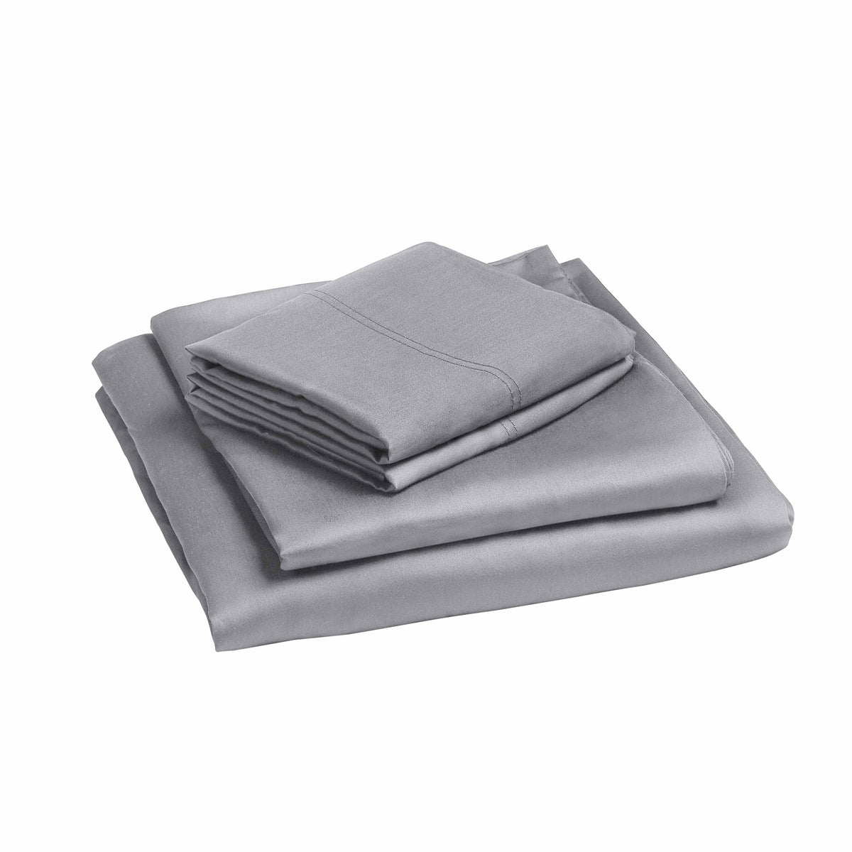 Velmora™ 300 Thread Count 100% Cotton Wrinkle Resistant Sheet Set, Full Soot Grey