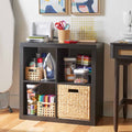 Velmora™ 4 Cube Storage Organizer, White Texture