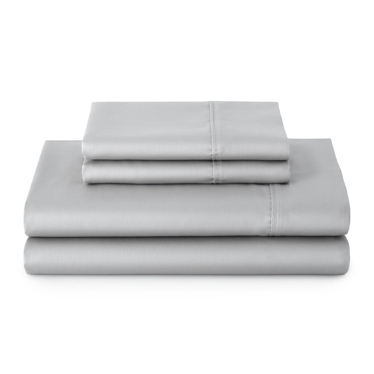 Velmora™ 4-Piece 300 Thread Count 100% Cotton Sateen Sheet Set, Soft Sea, Queen