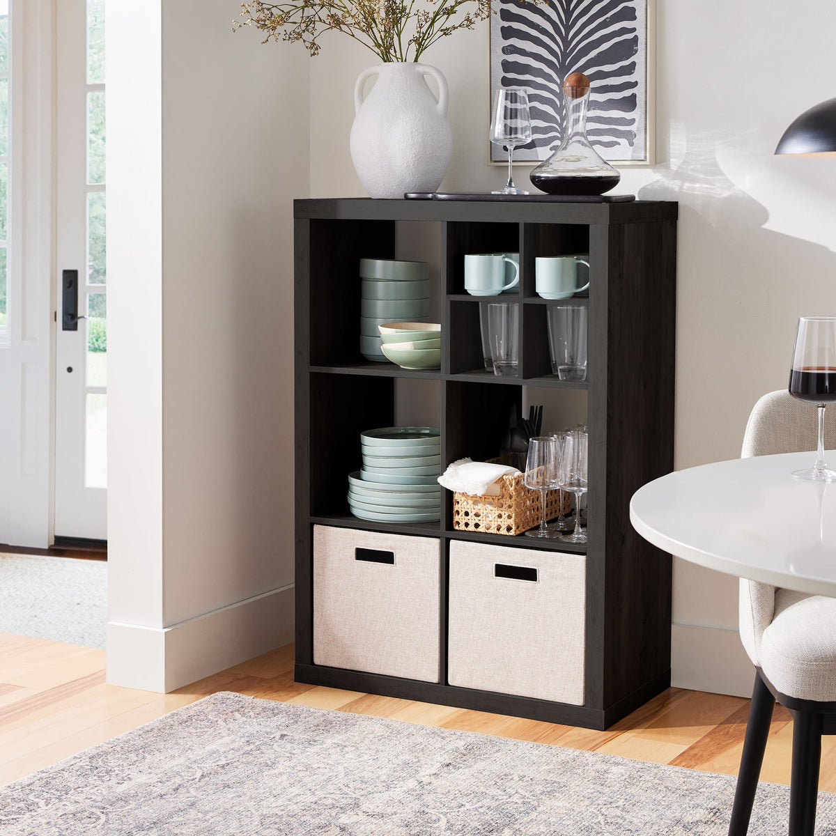 Velmora™ 6 Cube Storage Organizer, White Texture
