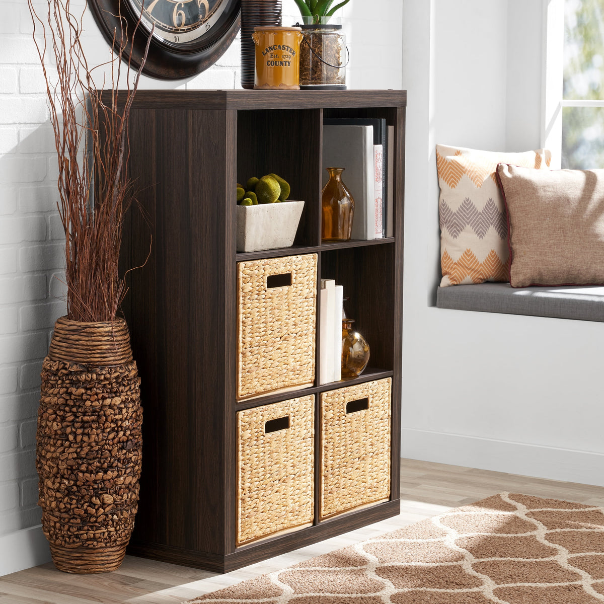 Velmora™ 6 Cube Storage Organizer, White Texture