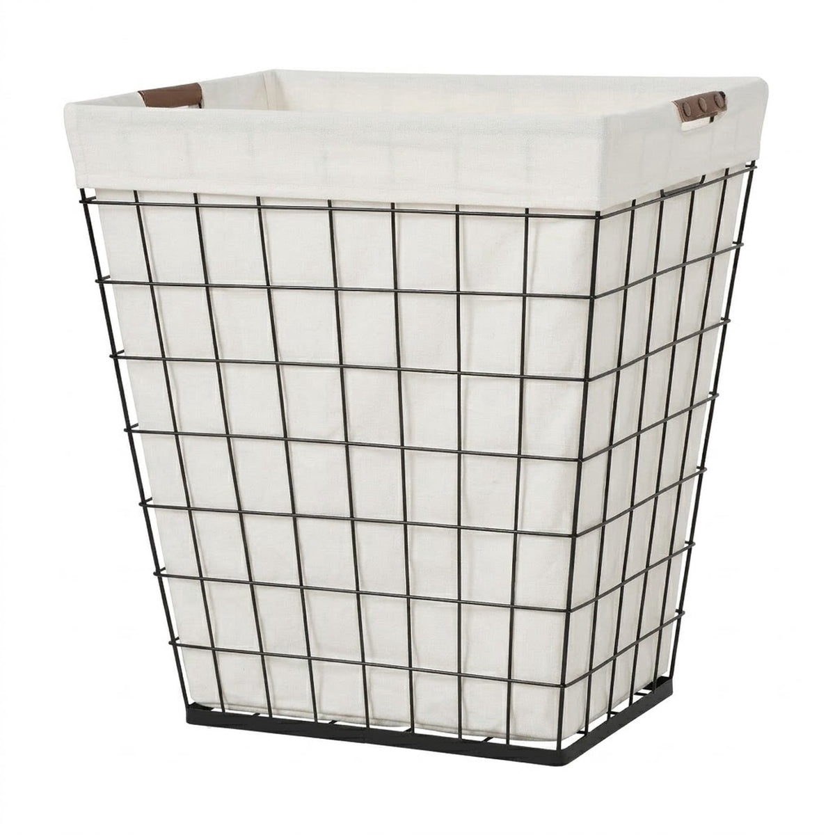 Velmora™ 75L Rectangular Steel Wire Laundry Hamper with Removable Liner, Natural, Adult