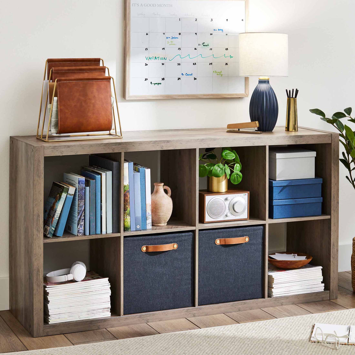 Velmora™ 8 Cube Storage Organizer, Textured White