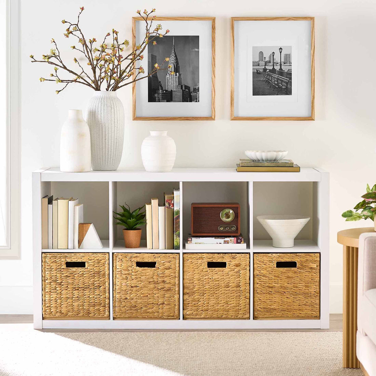 Velmora™ 8 Cube Storage Organizer, Textured White