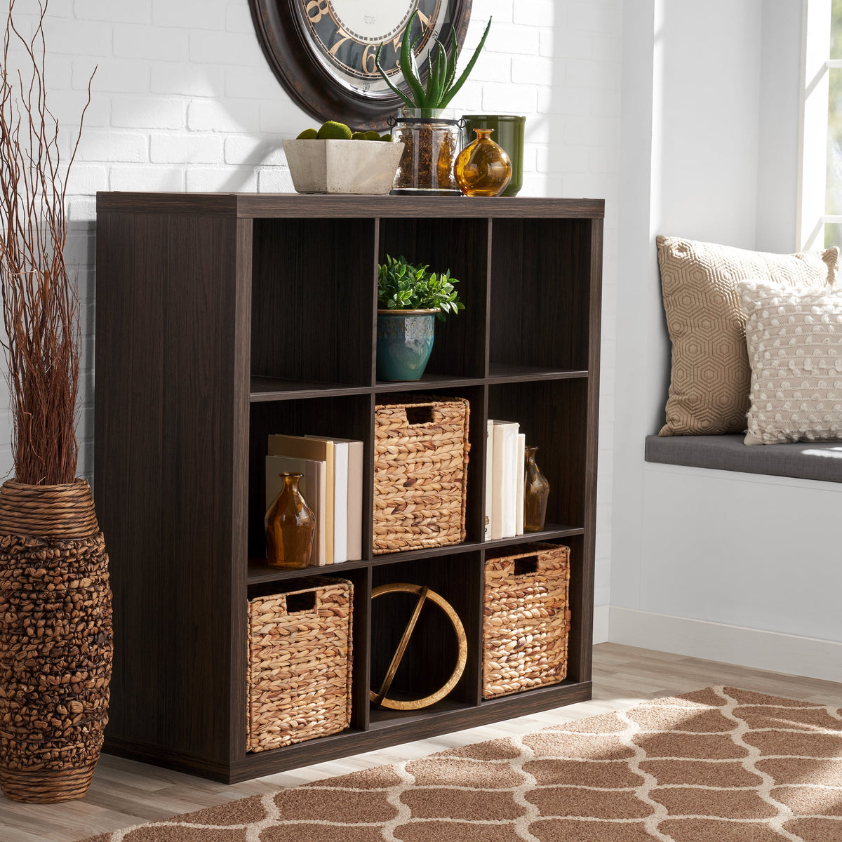 Velmora™ 9 Cube Storage Organizer, Solid Black