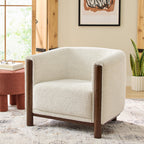 Velmora™ Adlin Accent Chair, Cream Boucle