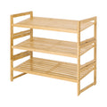 Velmora™ Bamboo 3-Tier Shoe Rack for 9 Pairs