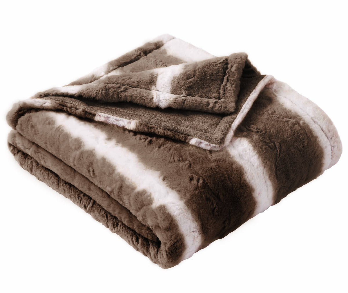 Velmora™ Almond Biscuit Ombre Faux Fur Throw, 50 in x 72 in